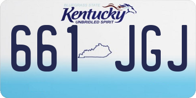 KY license plate 661JGJ
