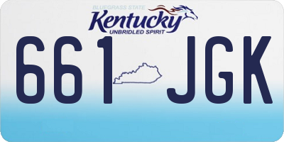 KY license plate 661JGK