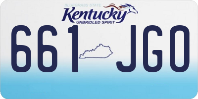 KY license plate 661JGO