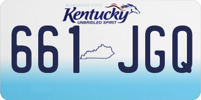KY license plate 661JGQ