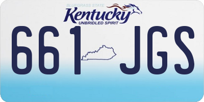 KY license plate 661JGS
