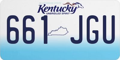KY license plate 661JGU