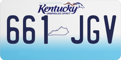 KY license plate 661JGV