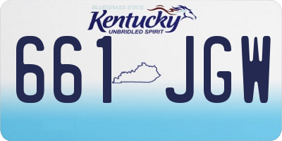 KY license plate 661JGW