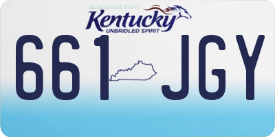 KY license plate 661JGY