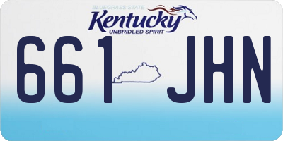 KY license plate 661JHN