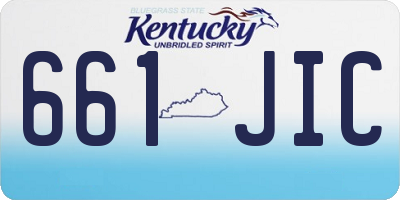 KY license plate 661JIC