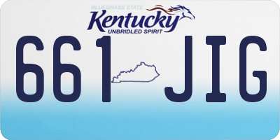 KY license plate 661JIG