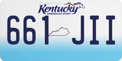 KY license plate 661JII