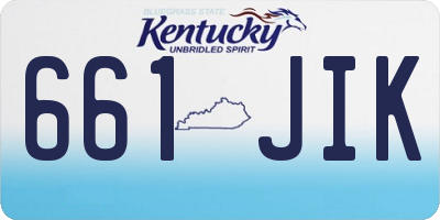 KY license plate 661JIK