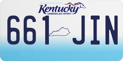 KY license plate 661JIN
