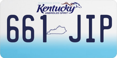 KY license plate 661JIP