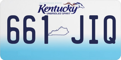 KY license plate 661JIQ