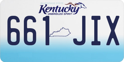 KY license plate 661JIX