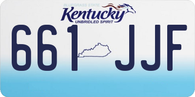 KY license plate 661JJF