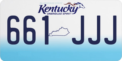 KY license plate 661JJJ