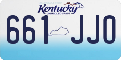 KY license plate 661JJO