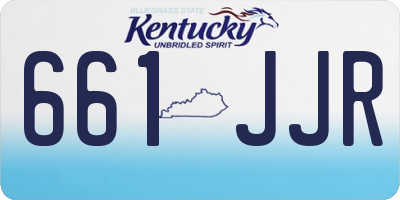 KY license plate 661JJR