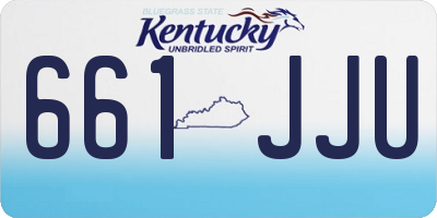 KY license plate 661JJU