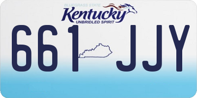 KY license plate 661JJY