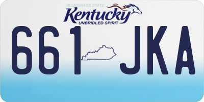 KY license plate 661JKA
