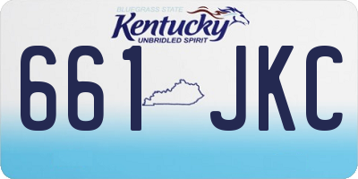 KY license plate 661JKC