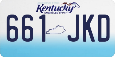KY license plate 661JKD