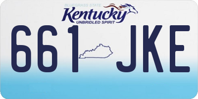 KY license plate 661JKE