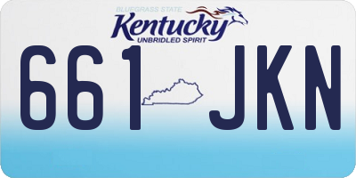 KY license plate 661JKN