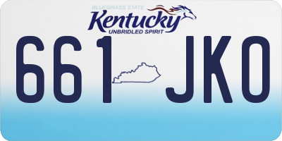 KY license plate 661JKO