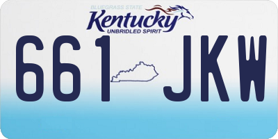 KY license plate 661JKW