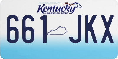 KY license plate 661JKX