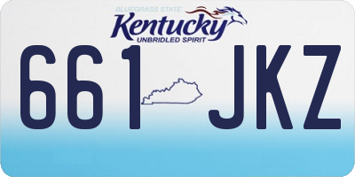 KY license plate 661JKZ