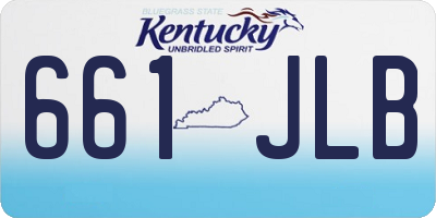 KY license plate 661JLB