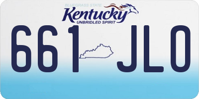 KY license plate 661JLO