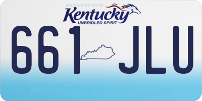 KY license plate 661JLU