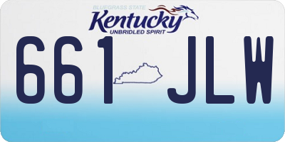 KY license plate 661JLW