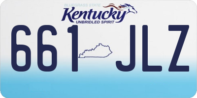 KY license plate 661JLZ