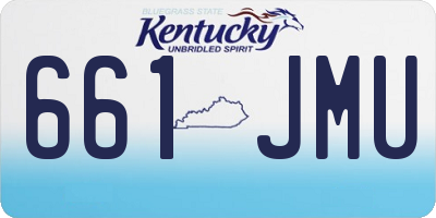 KY license plate 661JMU