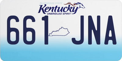 KY license plate 661JNA