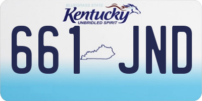 KY license plate 661JND