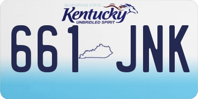 KY license plate 661JNK