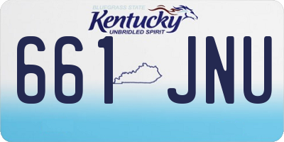 KY license plate 661JNU