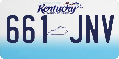 KY license plate 661JNV