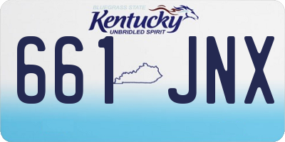 KY license plate 661JNX