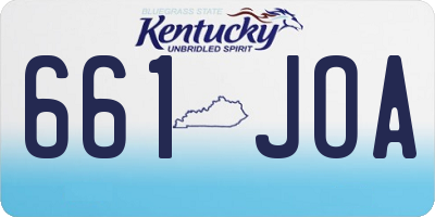 KY license plate 661JOA
