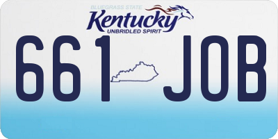 KY license plate 661JOB