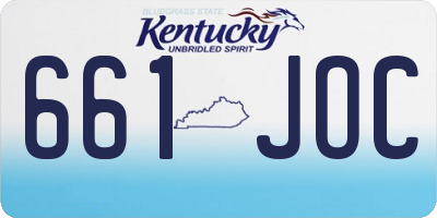KY license plate 661JOC