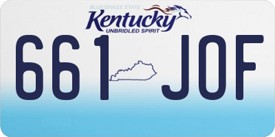 KY license plate 661JOF