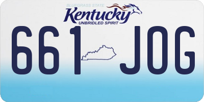 KY license plate 661JOG